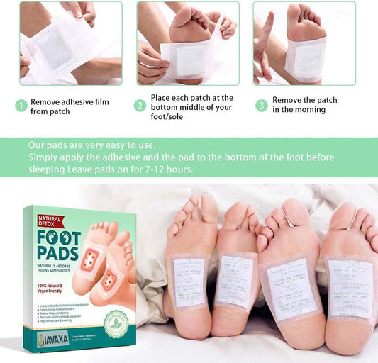 Deep Cleansing Foot Pads for Detox & Relaxation | Internal Toxin Removal, Pain Relief, Better Sleep & Circulation for Men & Women (Buy 1 Get 1 Free)